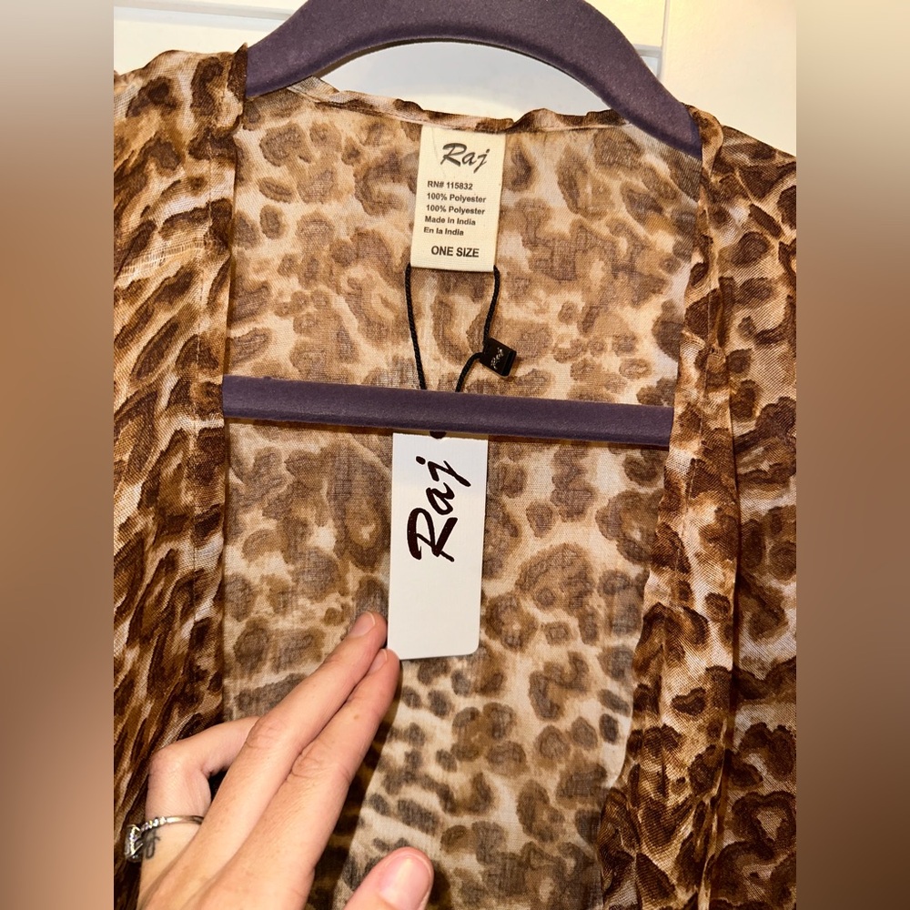 NWT Raj Leopard Duster/Kimono - Picture 3 of 3